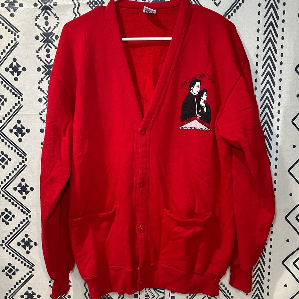 Vintage 1989 Men’s cardigan for Tri Delt - Hazy Shade of Winter.Size-OS usa made